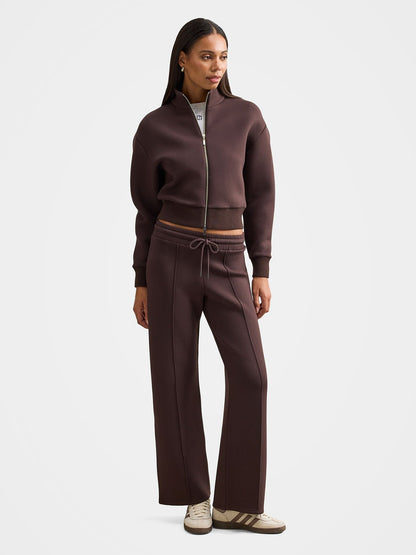 Hannah Zip Lounge Jacket Chocolate