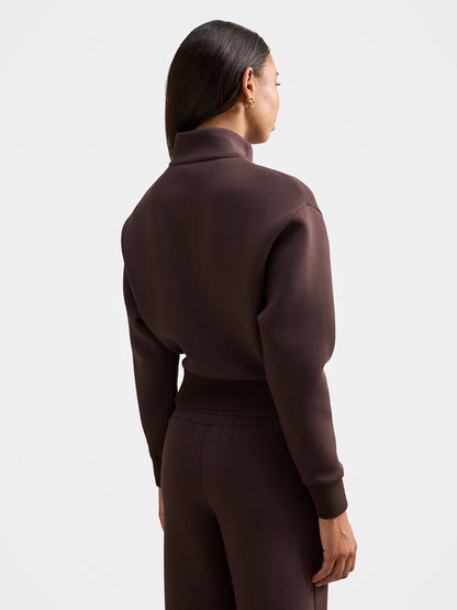 Hannah Zip Lounge Jacket Chocolate