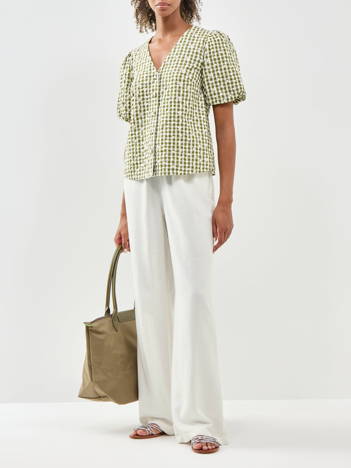 Goa Linen Blend Pull-On Trousers White