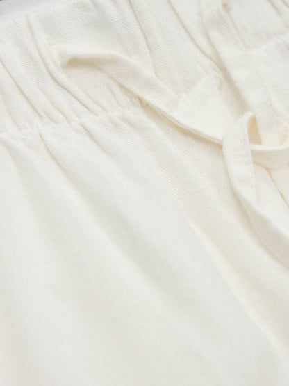 Goa Linen Blend Pull-On Trousers White