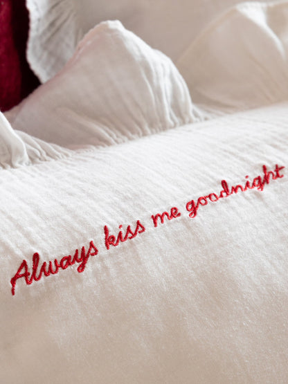 Love Note Frill Duvet Set Cream
