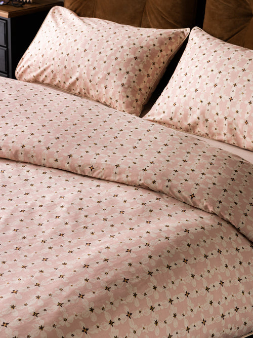 Translucent Daisy Double Duvet Set Pink