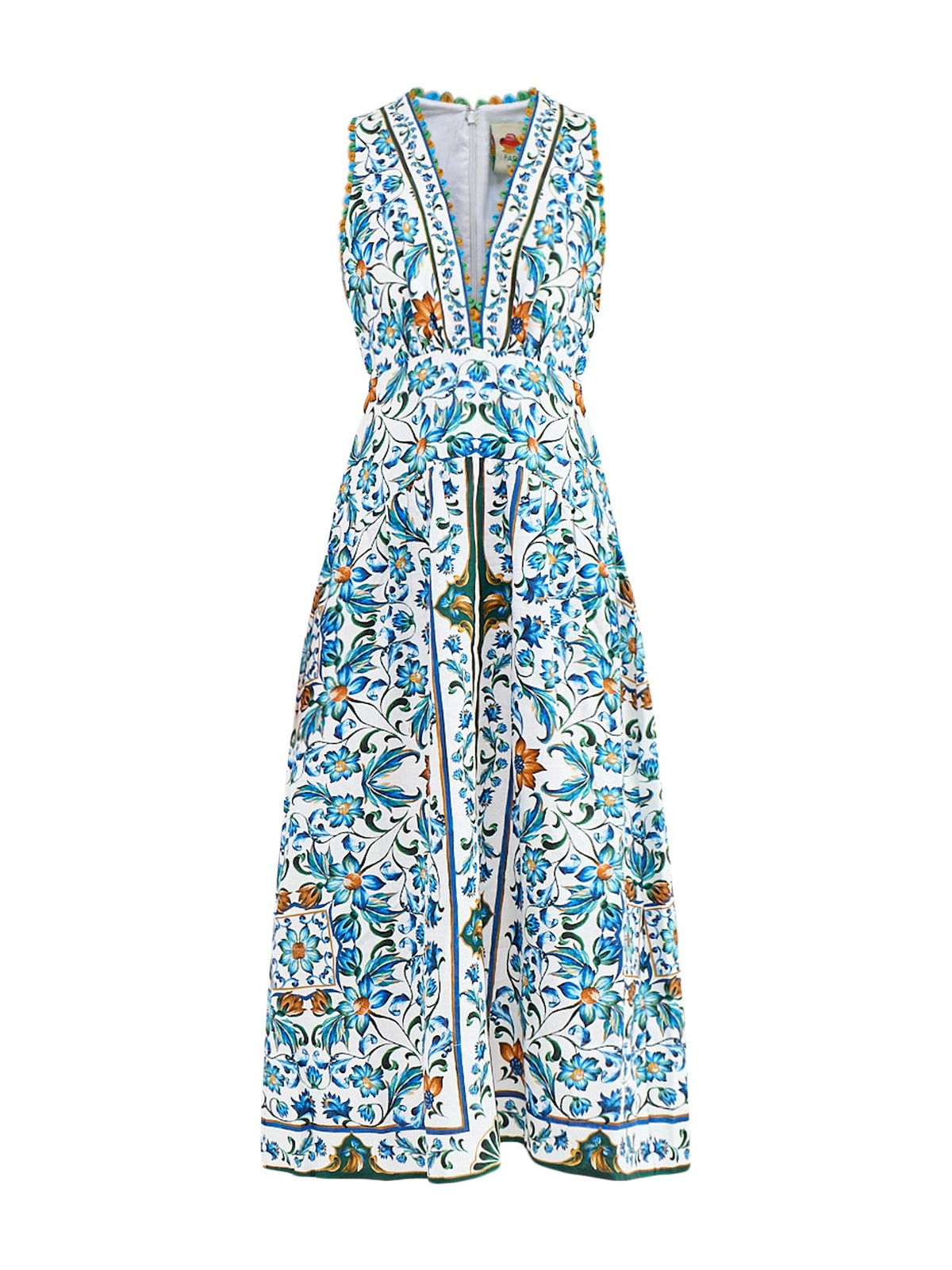 Flora Tile Midi Dress