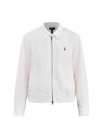 Short Trucker Windbreaker White