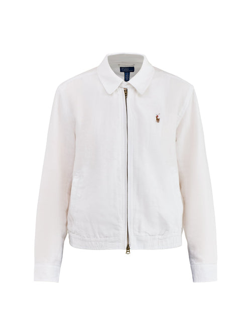 Short Trucker Windbreaker White