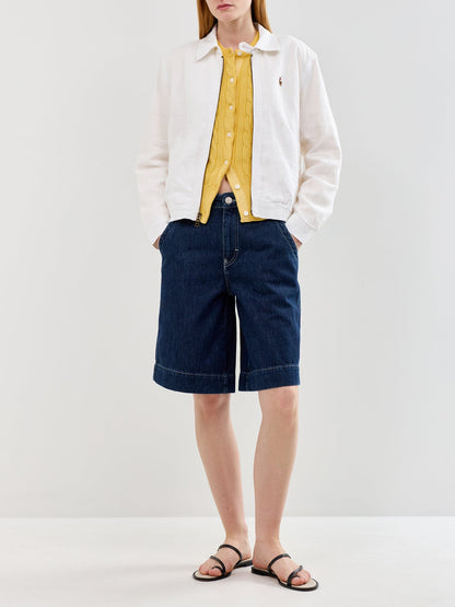 Short Trucker Windbreaker White