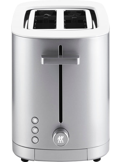 2 Slice Toaster with Bun Warmer Silver