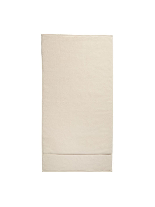 Zero Twist Satin Stitch Cotton Bath Towel Natural