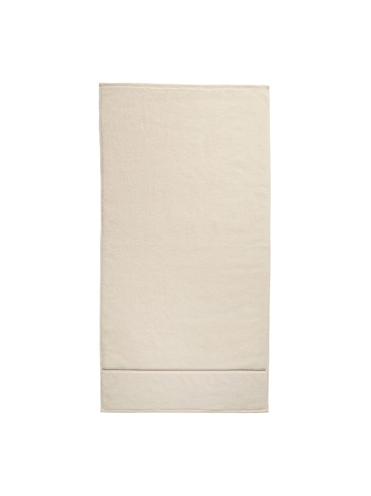 Zero Twist Satin Stitch Cotton Bath Sheet Natural 90x140 cm