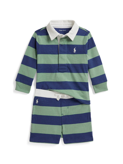 Baby Knit T-Shirt and Shorts Outfit Set Multi