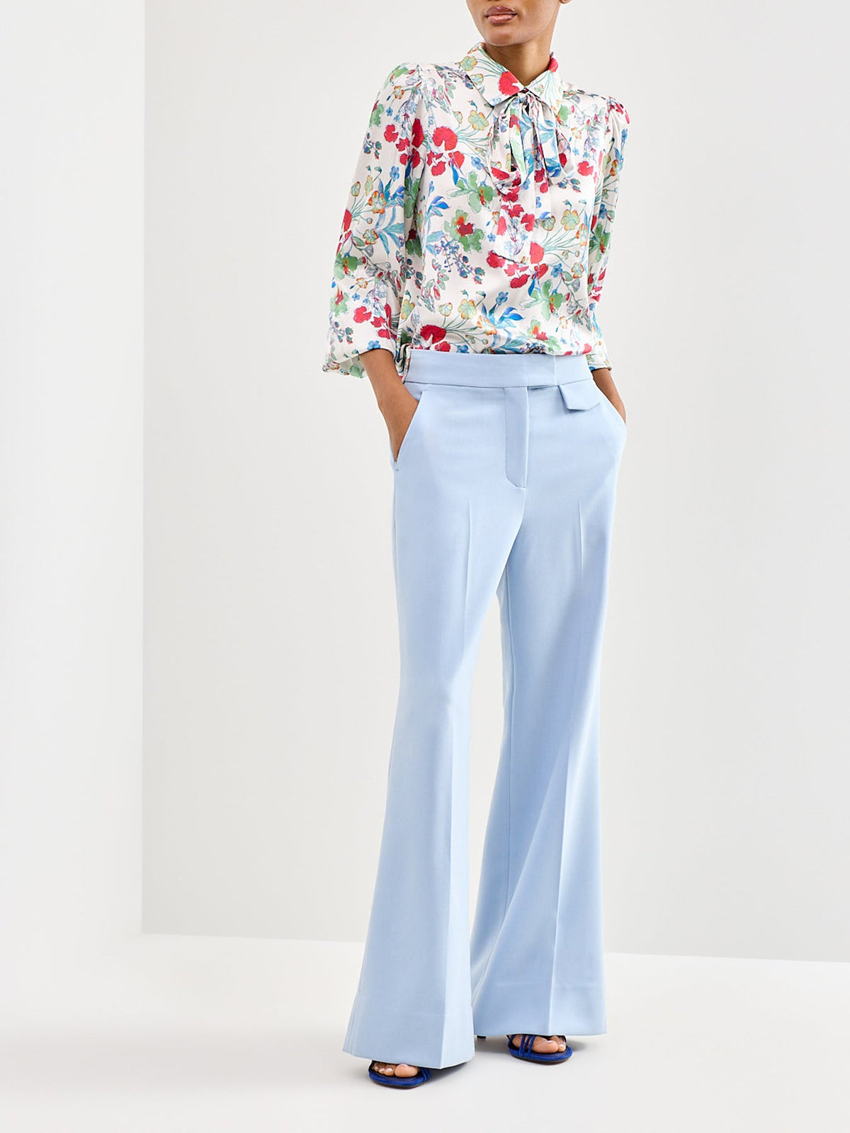 Danja Wide Leg Trousers Blue