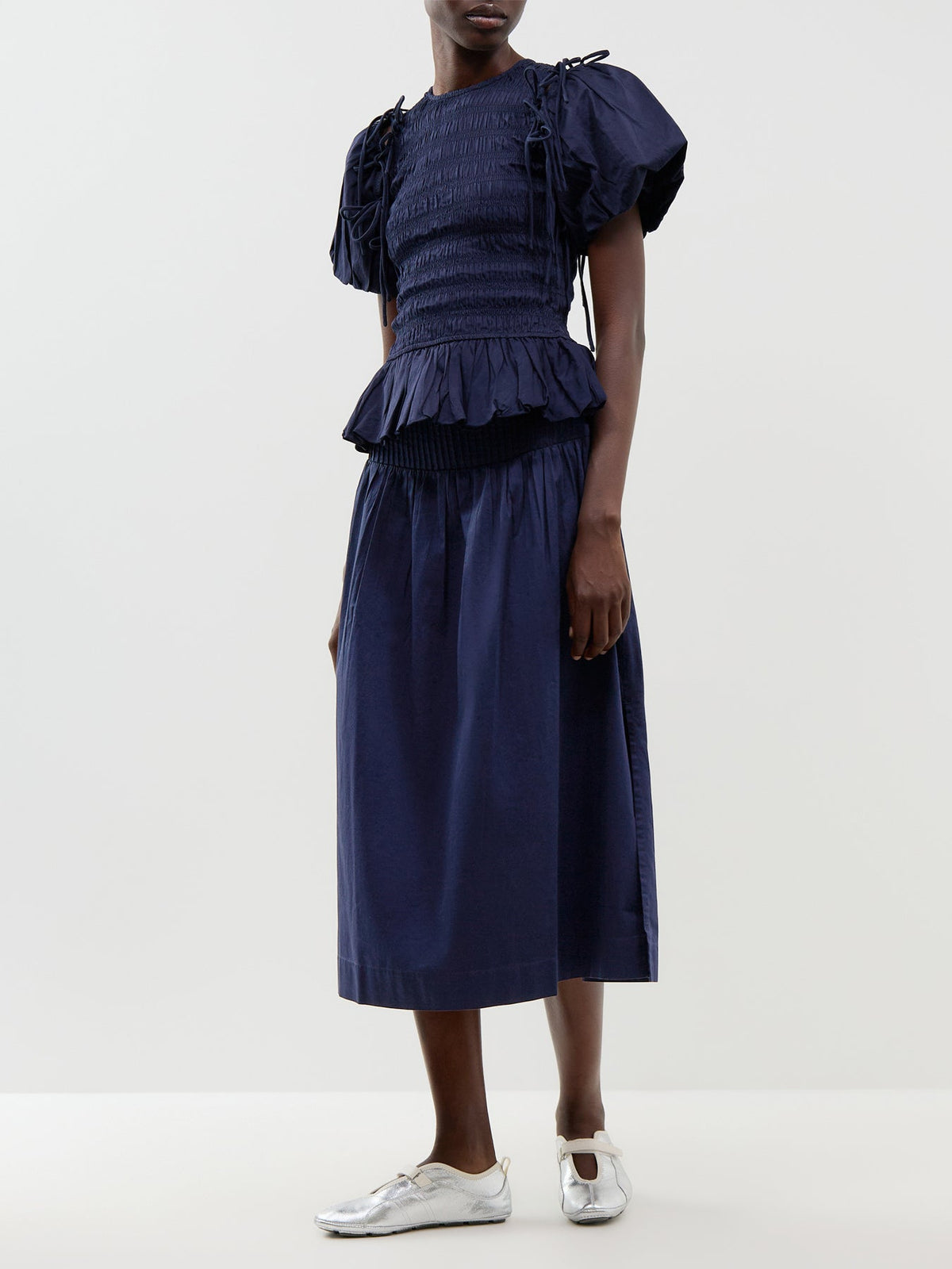 Josie Midi Skirt Navy