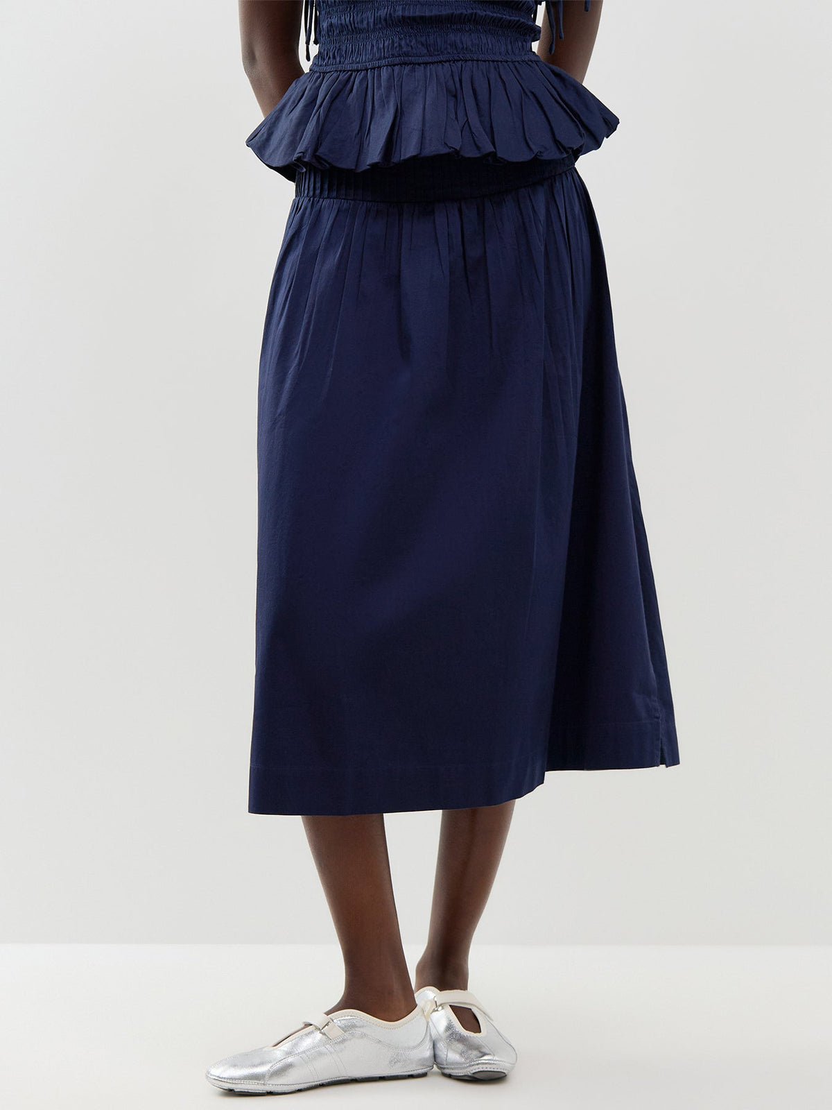 Josie Midi Skirt Navy