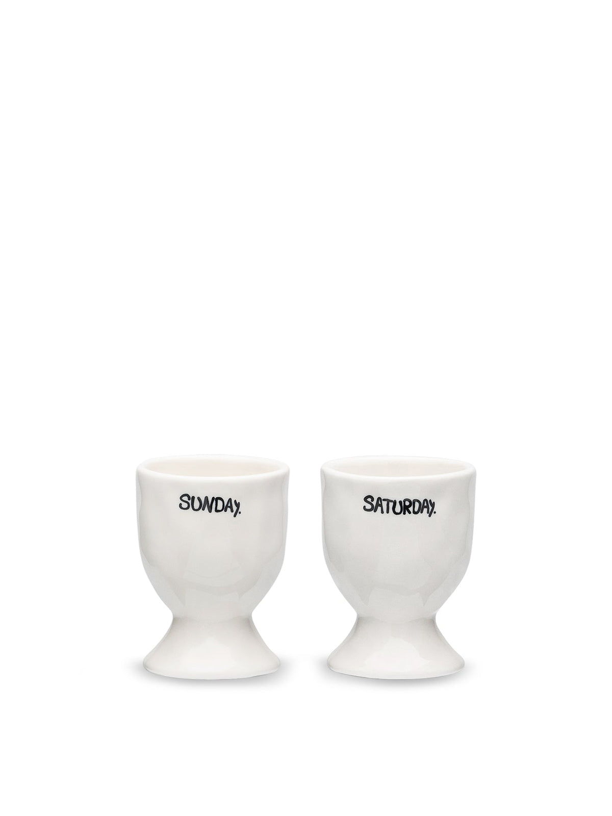 Weekend Egg Cup Set Of 2 - White