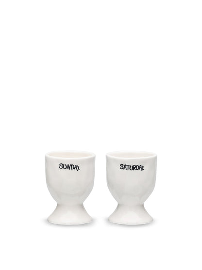 Weekend Egg Cup Set Of 2 - White