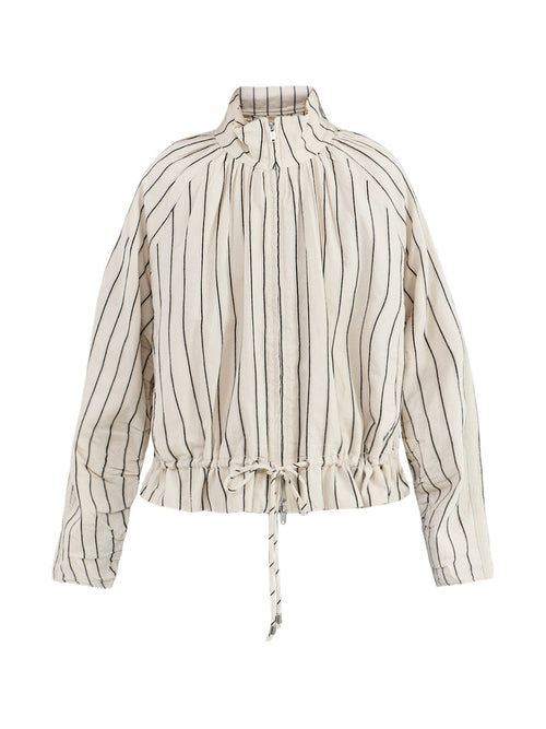 Devon Balloon Stripe Jacket Cream