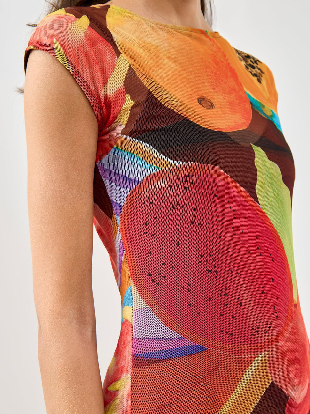 Rio Mesh Midi Dress Multi