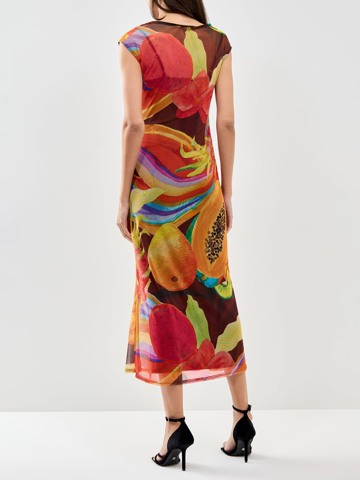 Rio Mesh Midi Dress Multi