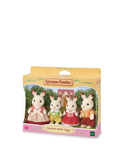 Chocolate Rabbit Family Figure Set