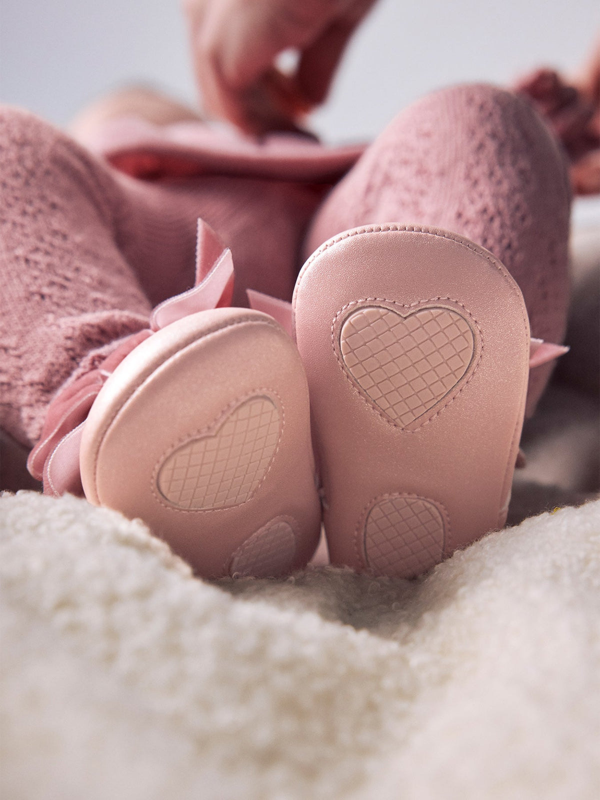 Baby Bow Buckle Shoes Pink