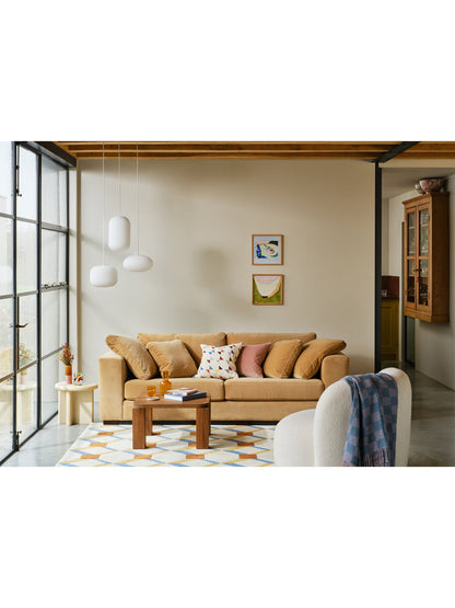 Trento 4 Seater Velvet Sofa Camel