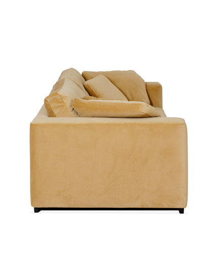 Trento 4 Seater Velvet Sofa Camel