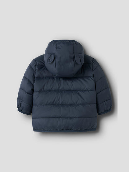 Marble Nylon Baby Jacket Navy