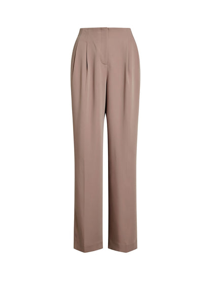 Julia Pleated Wide Leg Pants Brown