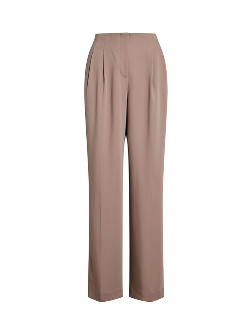 Julia Pleated Wide Leg Pants Brown