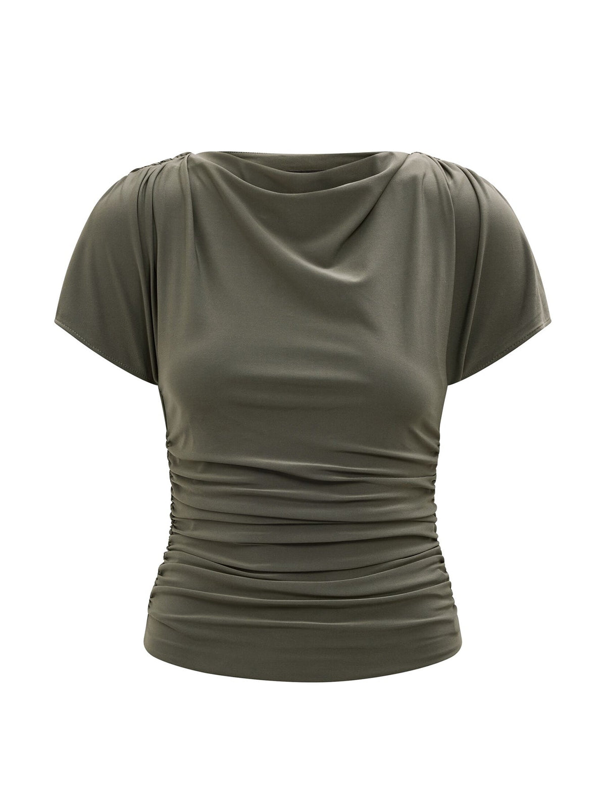 Stormi Spliced Shoulder Top Green