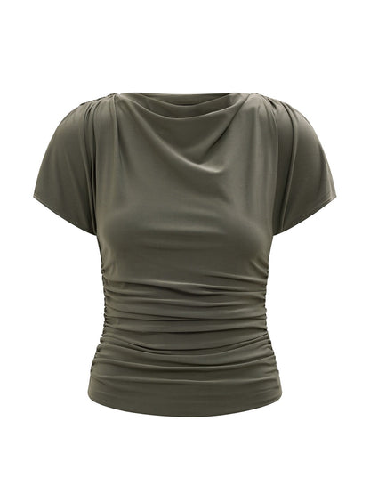 Stormi Spliced Shoulder Top Green