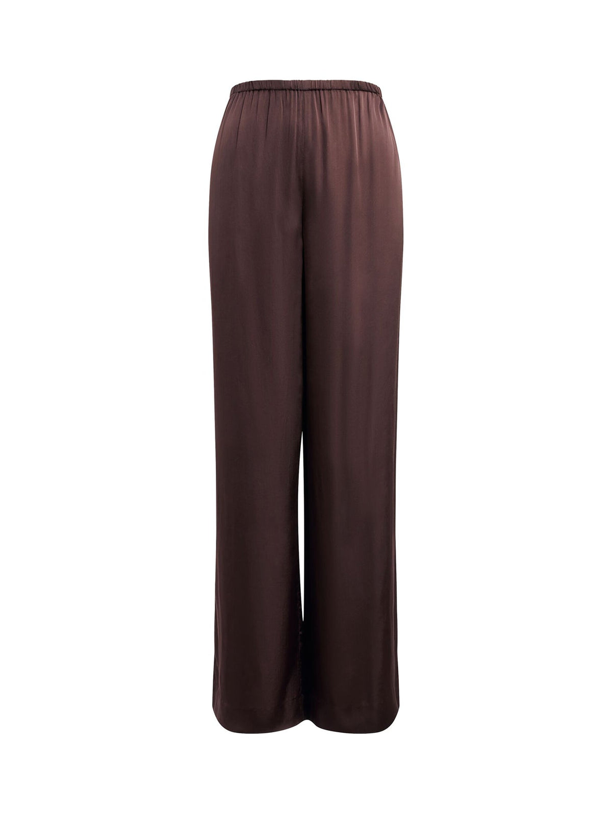 Maude Satin Wide Leg Pants Brown