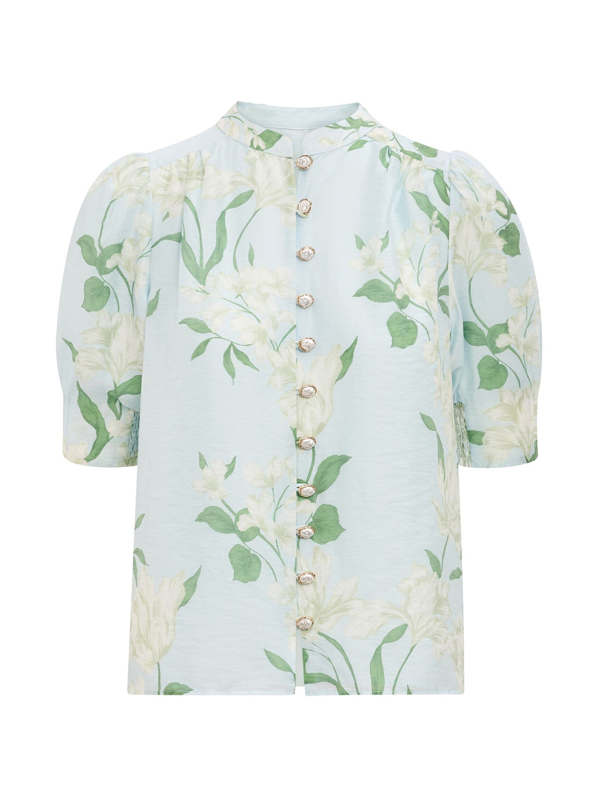 Tahlia Tuck Detail Blouse Blue