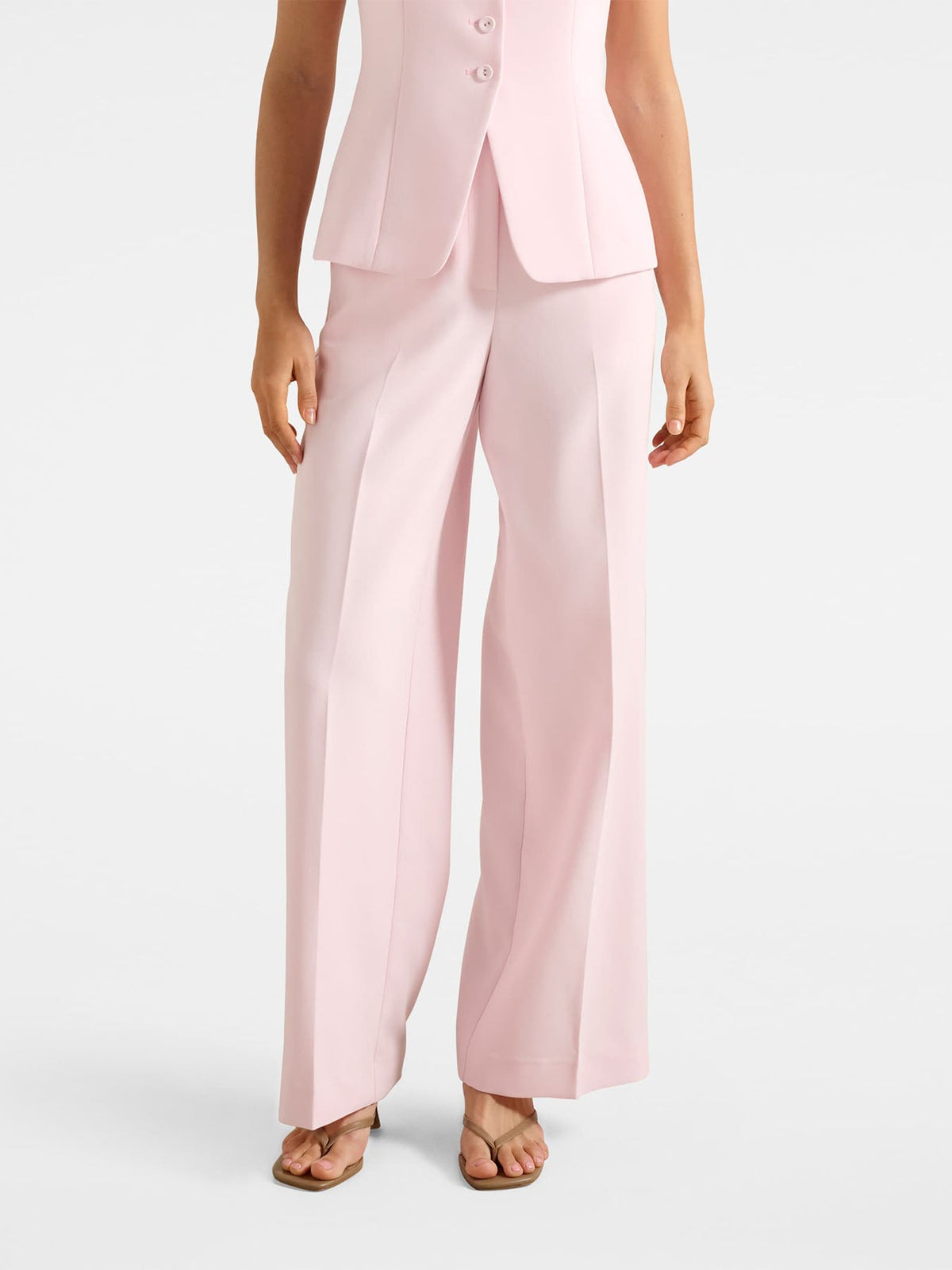 Lee Wide Leg Trousers Pink