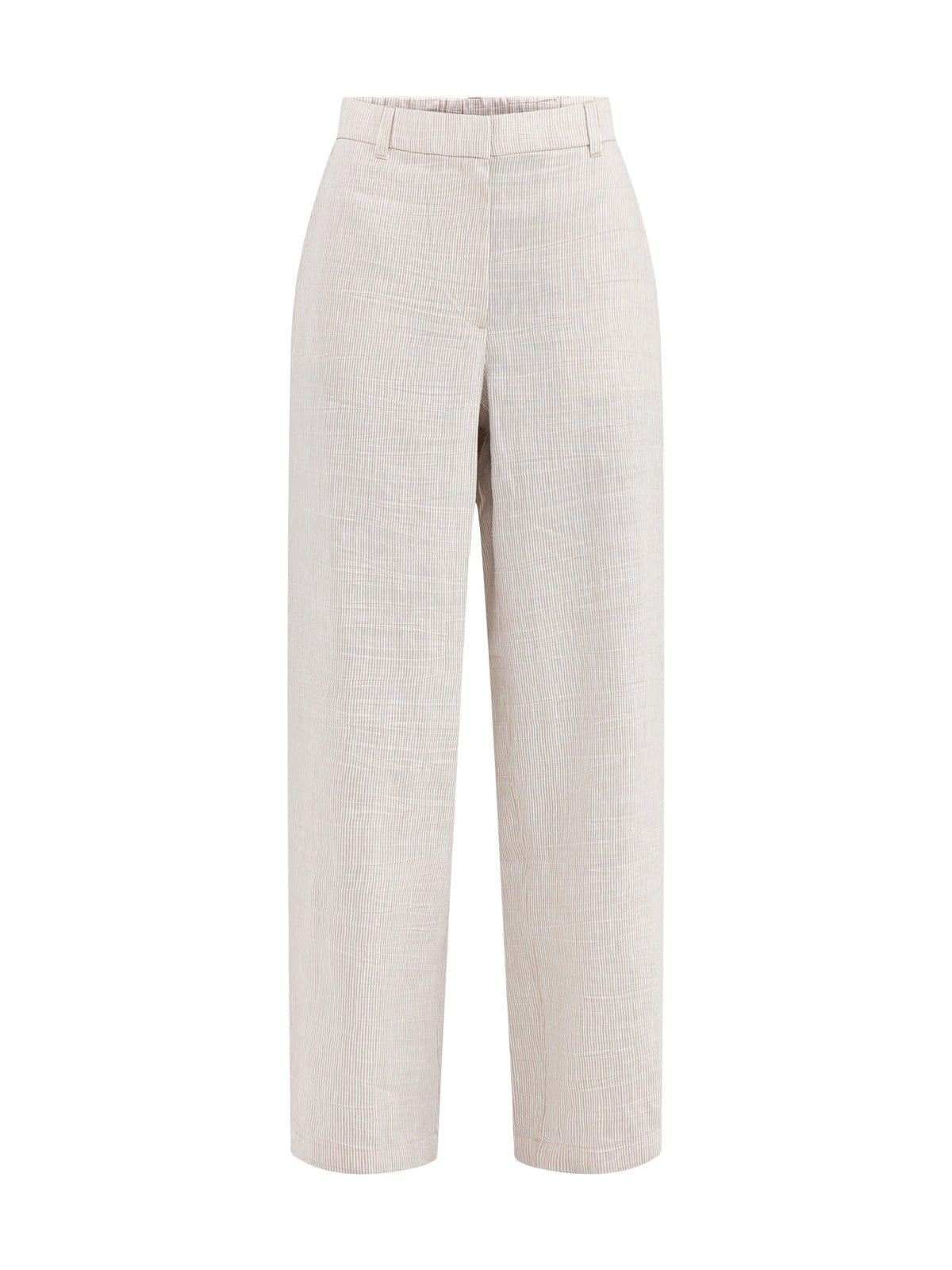 High Waisted Wide Leg Trousers Beige