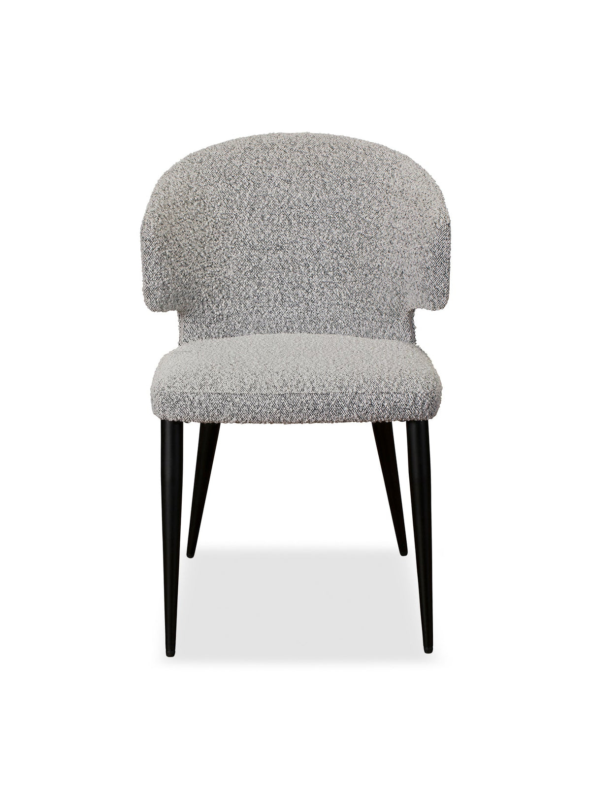 Boucle Fabric Dining Chair Grey