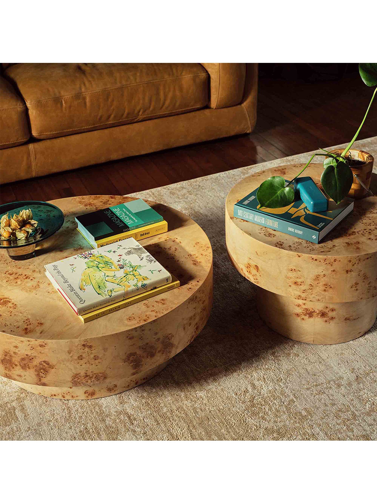 Castile Burl Veneer Side Table