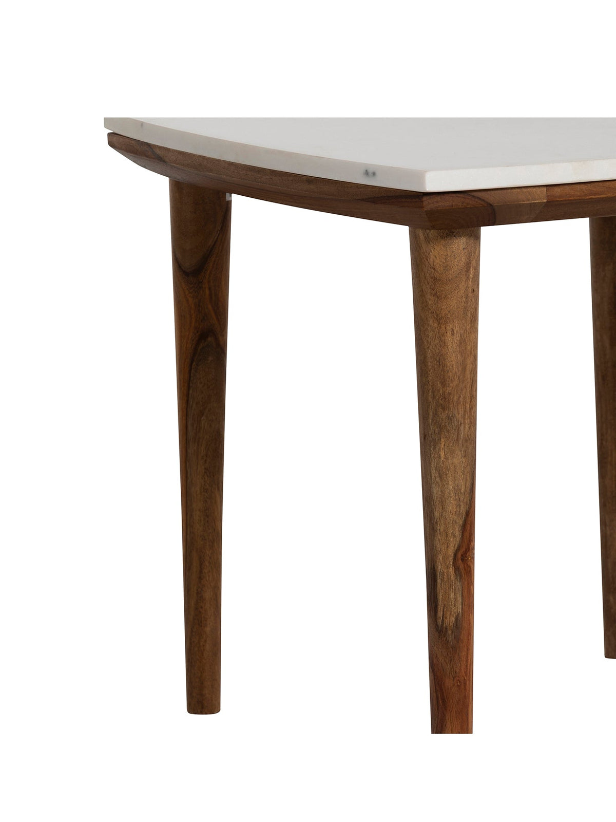 Vida Marble and Wood Side Table
