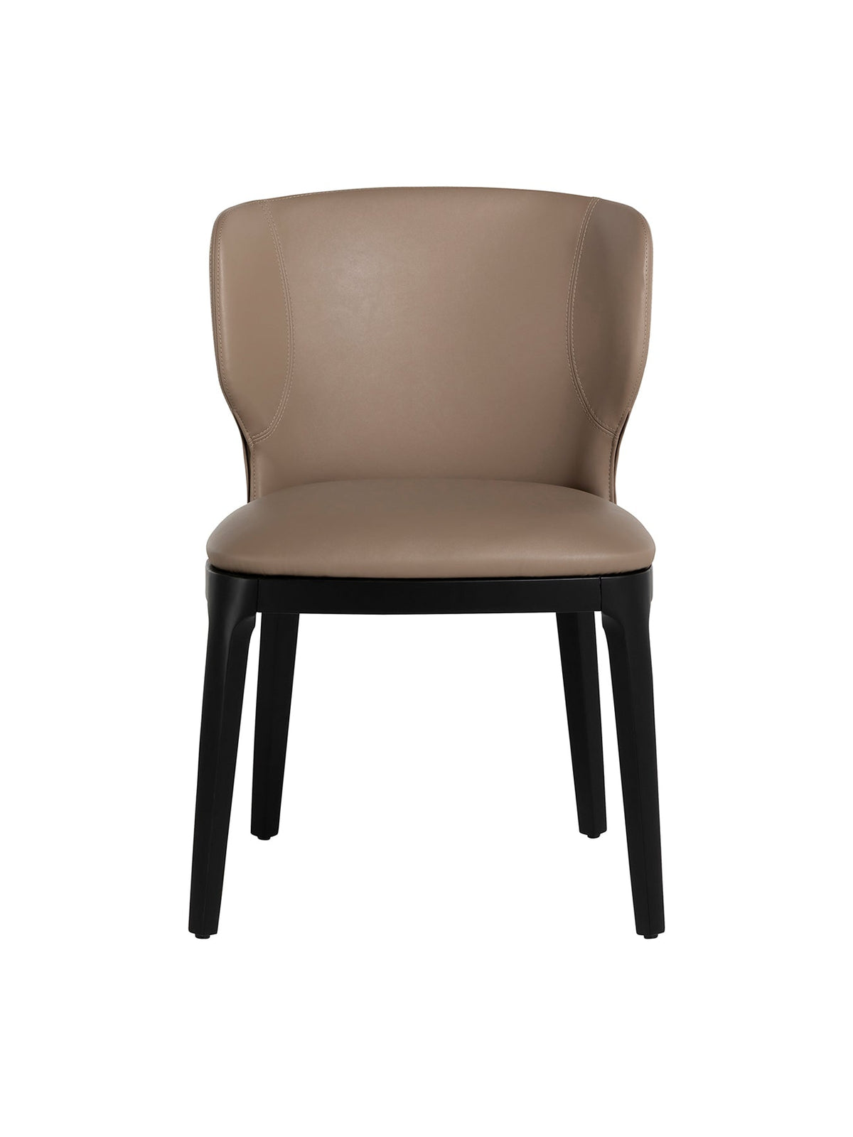 Skagen Faux Leather Dining Chair Brown