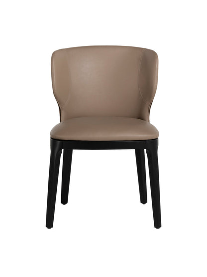 Skagen Faux Leather Dining Chair Brown