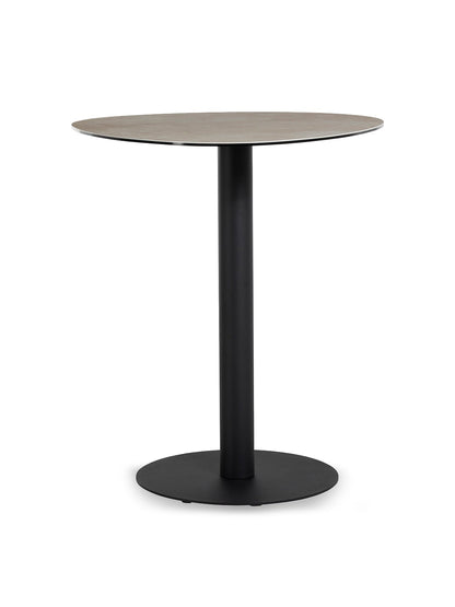 Umea Round Ceramic Bar Table Metal Base