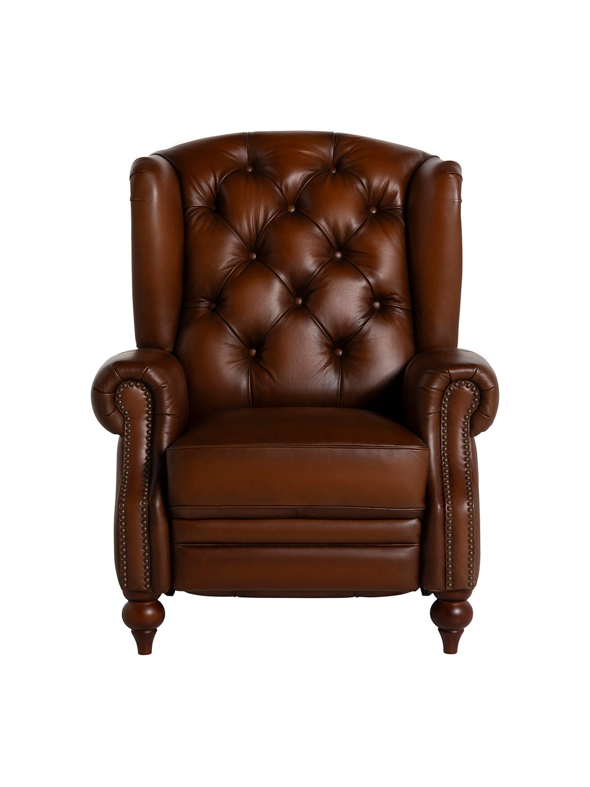 Ullswater Brown Leather Buttoned Armchair With Electric Reclining