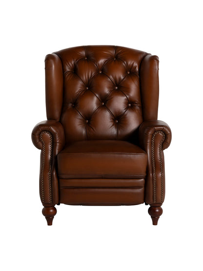 Ullswater Brown Leather Buttoned Armchair With Electric Reclining