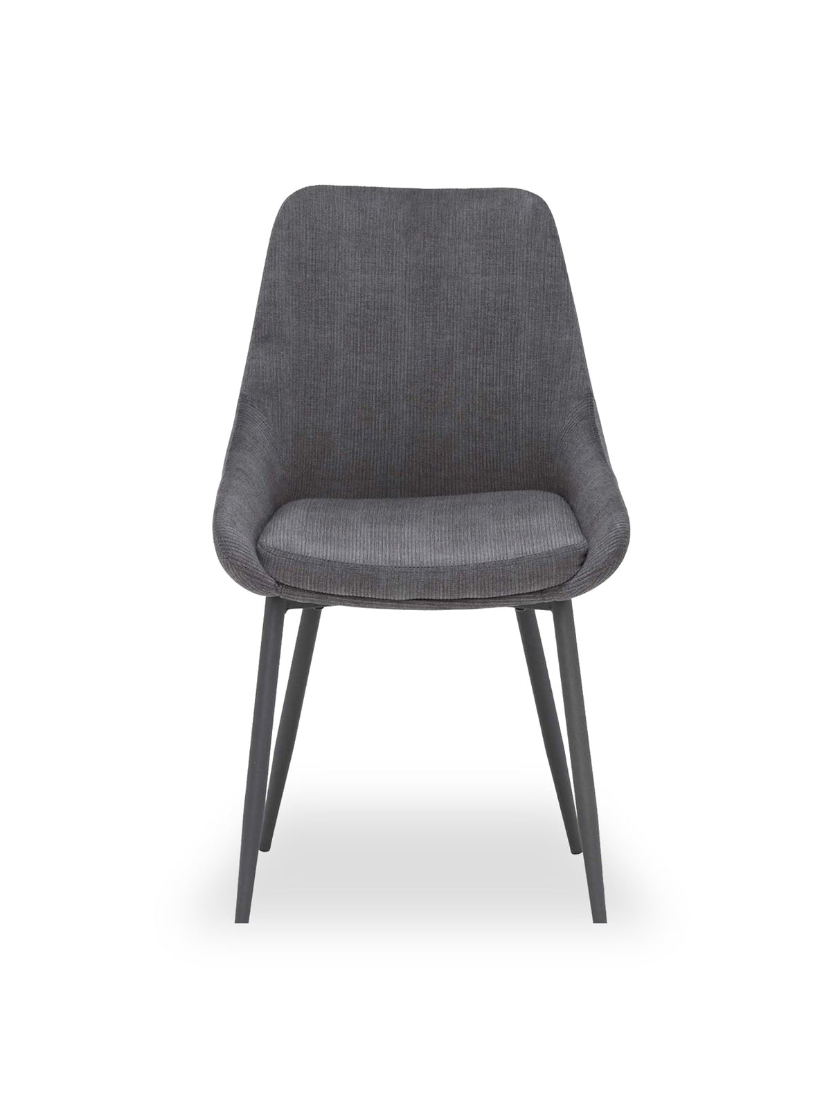 Emmett Cord Fabric Dining Chair Grey
