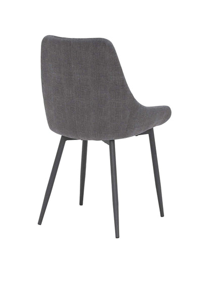 Emmett Cord Fabric Dining Chair Grey