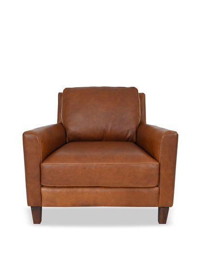 Albard Brown Leather Armchair