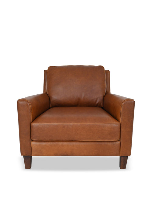Albard Brown Leather Armchair
