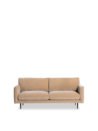 Brea Neutral Fabric 3 Seater Sofa