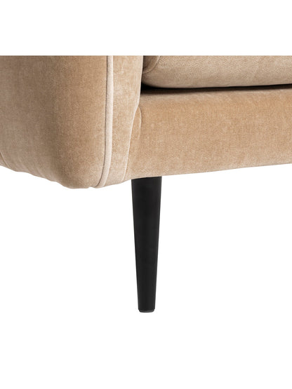Brea Neutral Fabric 3 Seater Sofa