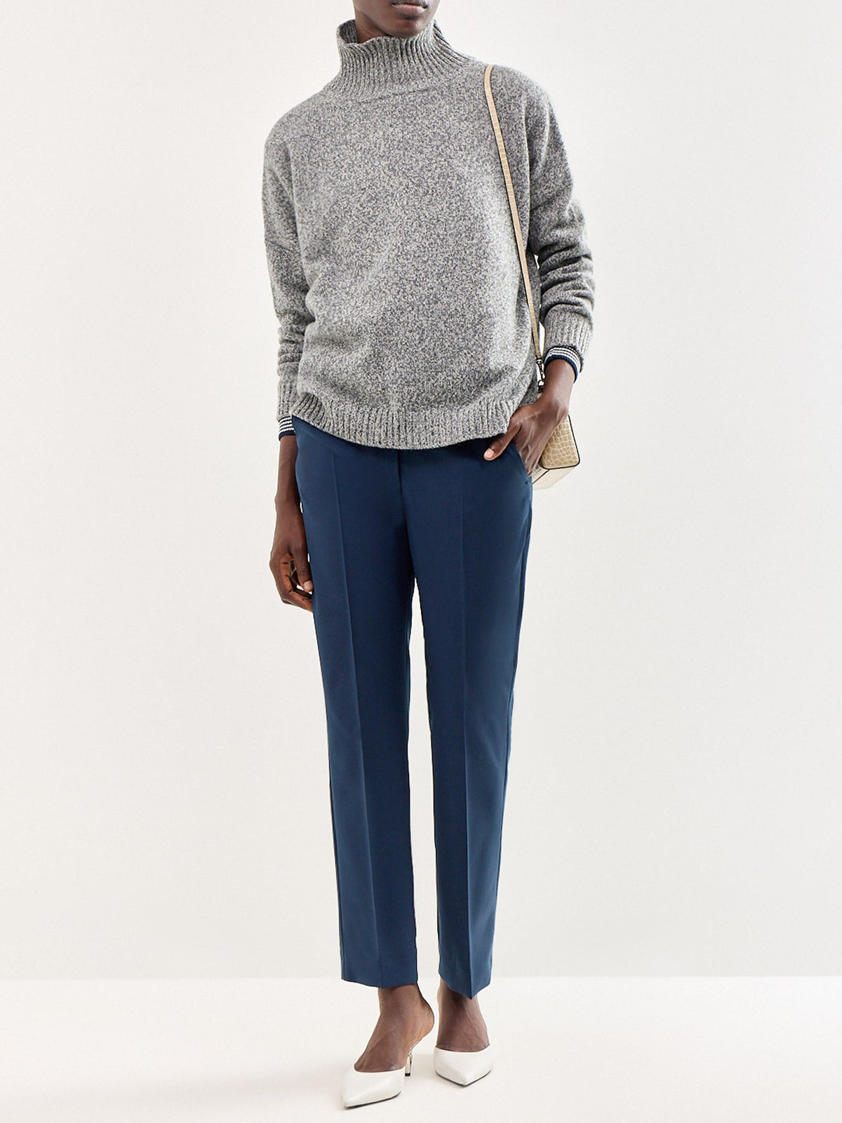 Canon Wool Trousers Navy